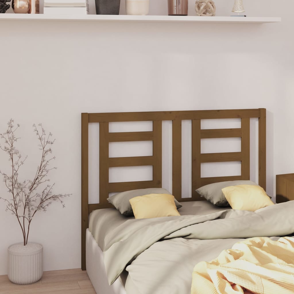 vidaXL Tăblie de pat, maro miere, 126x4x100 cm, lemn masiv de pin vidaXL Tăblie de pat, maro miere, 126x4x100 cm, lemn masiv de pin