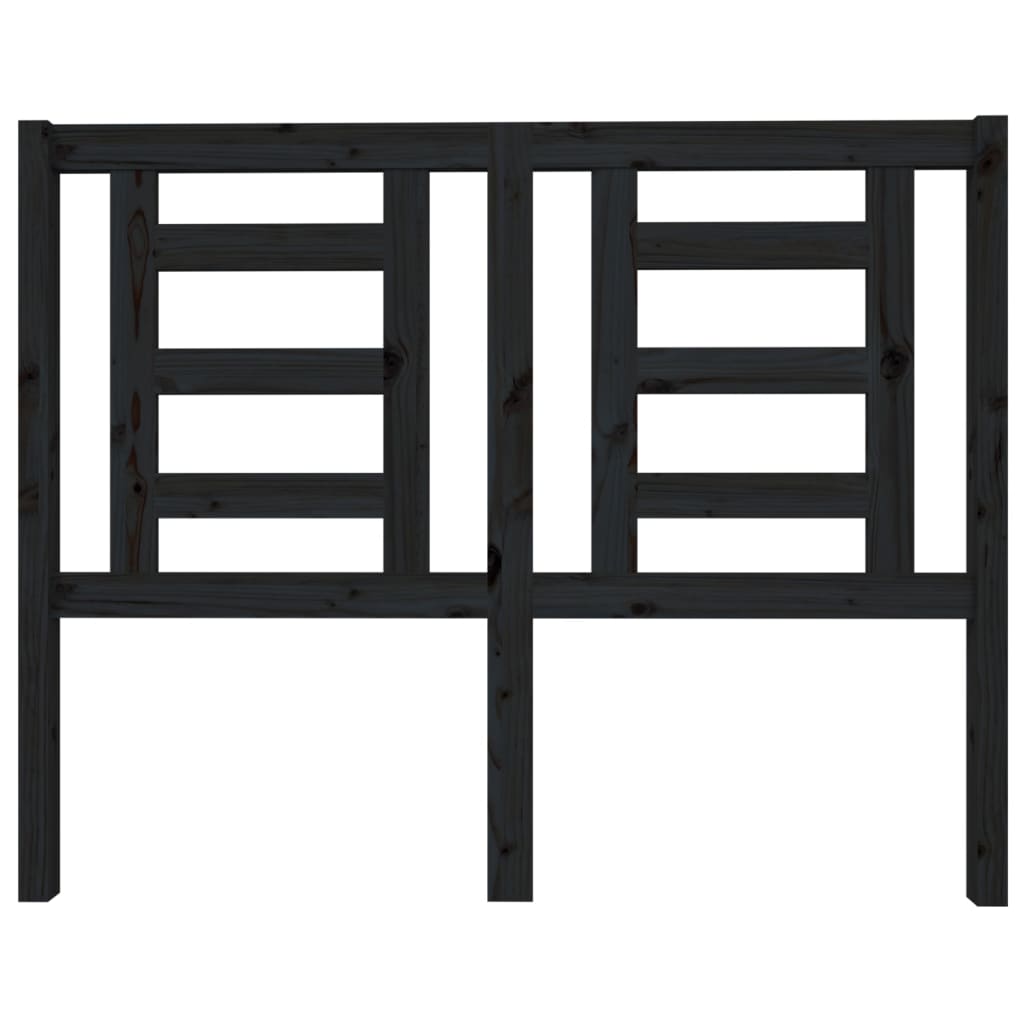 vidaXL Tăblie de pat, negru, 126x4x100 cm, lemn masiv de pin vidaXL Tăblie de pat, negru, 126x4x100 cm, lemn masiv de pin