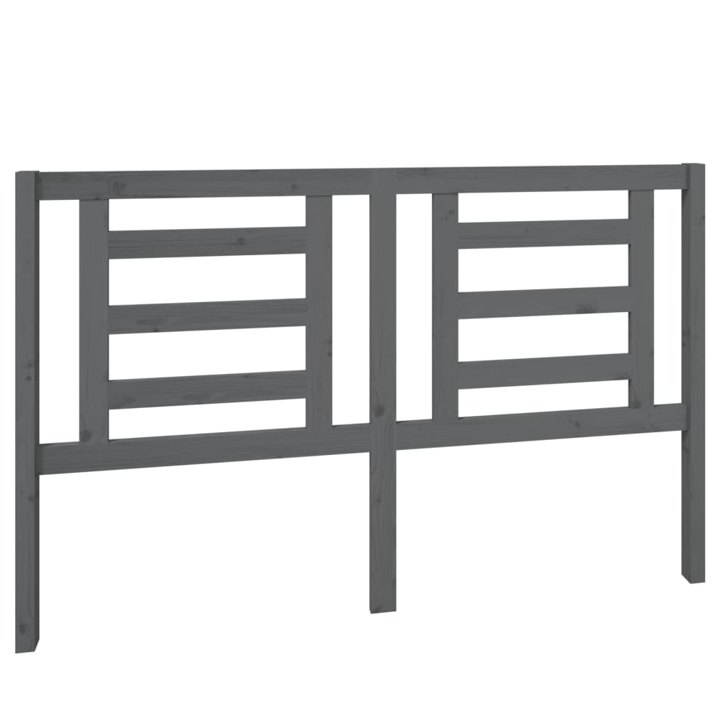 vidaXL Tăblie de pat, gri, 156x4x100 cm, lemn masiv de pin