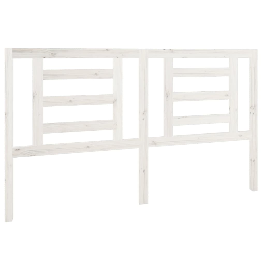 vidaXL Tăblie de pat, alb, 166x4x100 cm, lemn masiv de pin vidaXL Tăblie de pat, alb, 166x4x100 cm, lemn masiv de pin