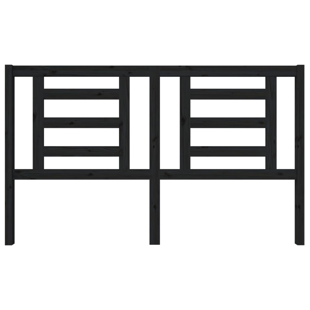 vidaXL Tăblie de pat, negru, 166x4x100 cm, lemn masiv de pin vidaXL Tăblie de pat, negru, 166x4x100 cm, lemn masiv de pin