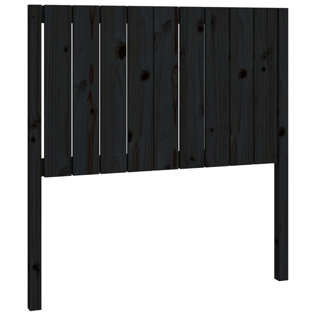vidaXL Tăblie de pat, negru, 95,5x4x100 cm, lemn masiv de pin