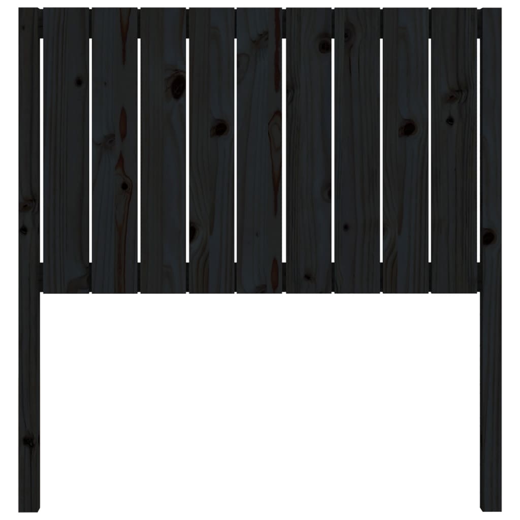 vidaXL Tăblie de pat, negru, 95,5x4x100 cm, lemn masiv de pin