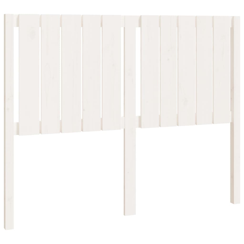 vidaXL Tăblie de pat, alb, 125,5x4x100 cm, lemn masiv de pin