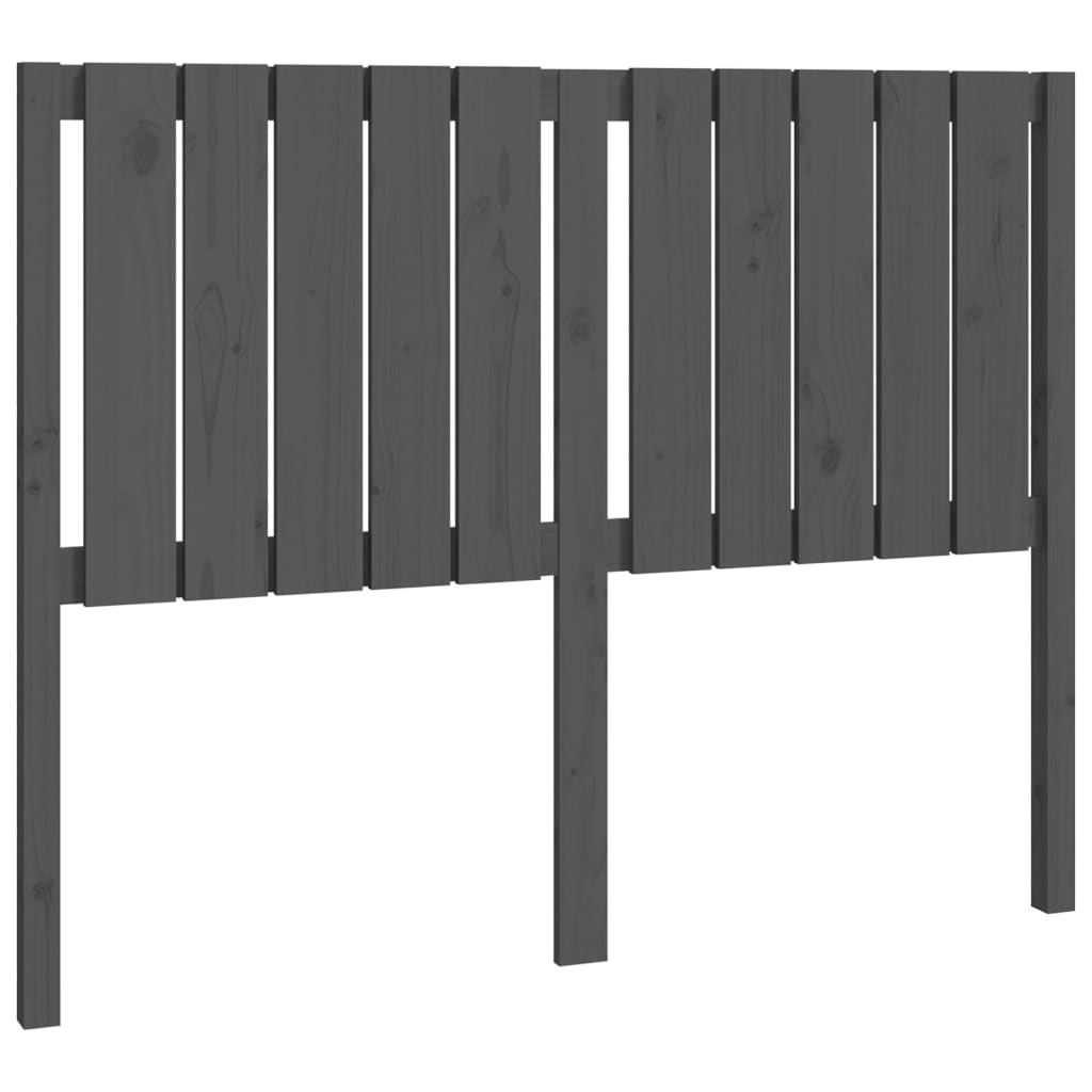 vidaXL Tăblie de pat, gri, 125,5x4x100 cm, lemn masiv de pin vidaXL Tăblie de pat, gri, 125,5x4x100 cm, lemn masiv de pin