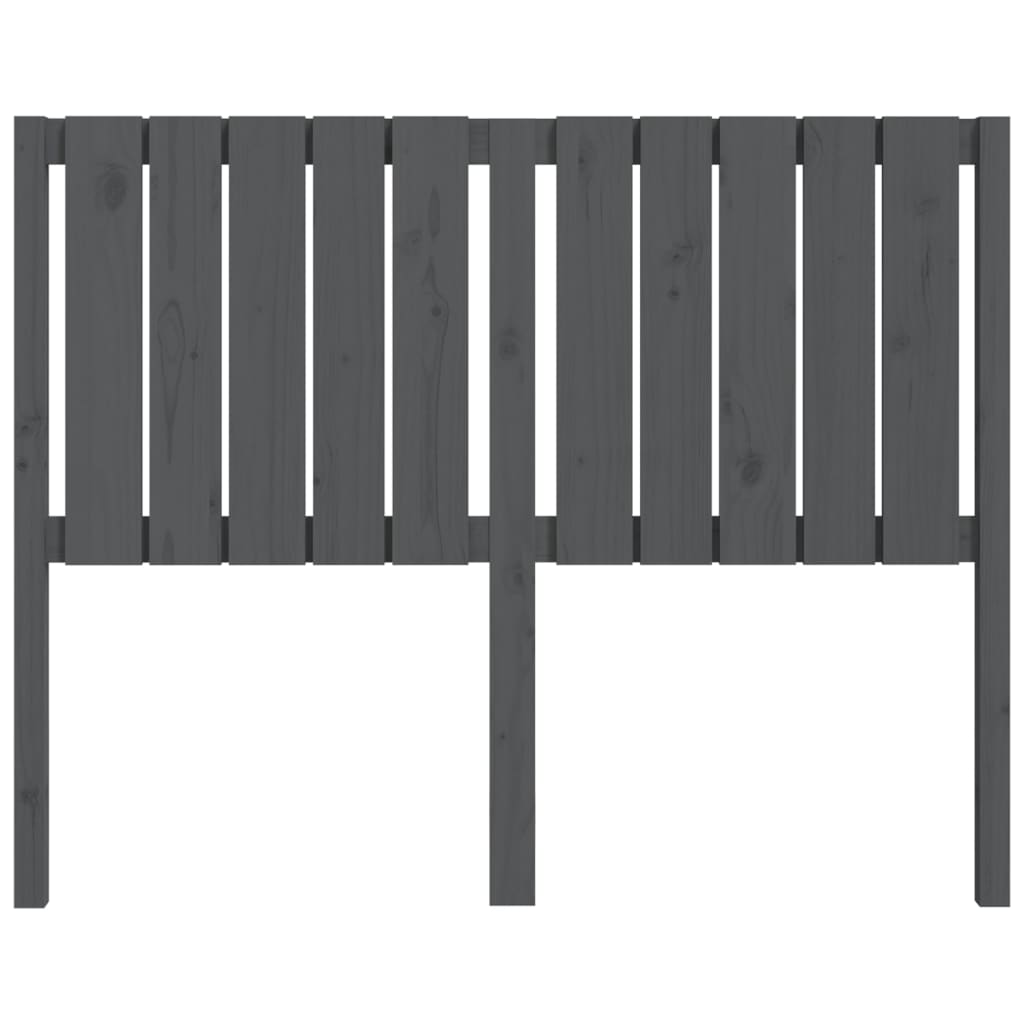 vidaXL Tăblie de pat, gri, 125,5x4x100 cm, lemn masiv de pin vidaXL Tăblie de pat, gri, 125,5x4x100 cm, lemn masiv de pin