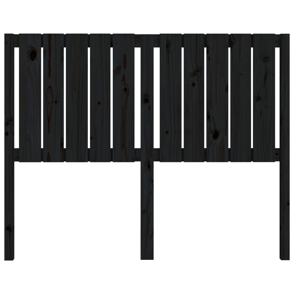 vidaXL Tăblie de pat, negru, 125,5x4x100 cm, lemn masiv de pin vidaXL Tăblie de pat, negru, 125,5x4x100 cm, lemn masiv de pin