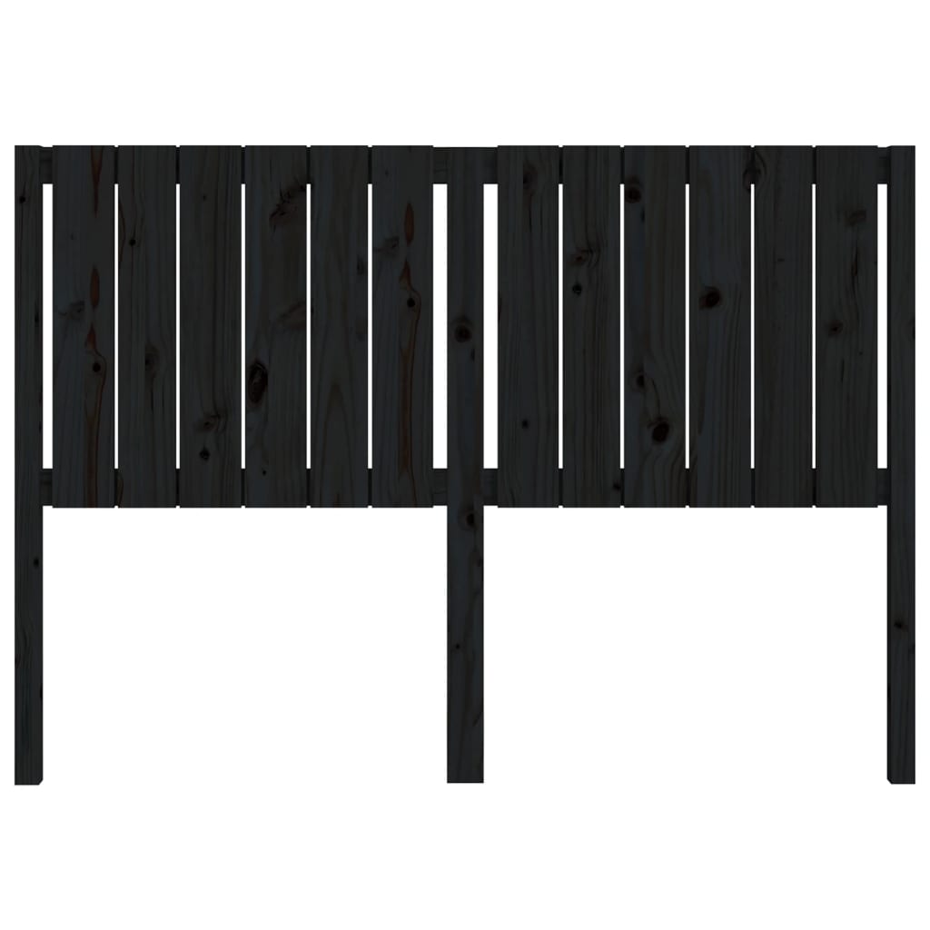 vidaXL Tăblie de pat, negru, 145,5x4x100 cm, lemn masiv de pin vidaXL Tăblie de pat, negru, 145,5x4x100 cm, lemn masiv de pin