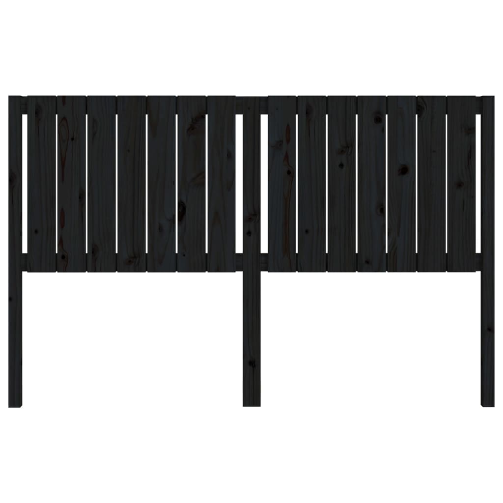 vidaXL Tăblie de pat, negru, 165,5x4x100 cm, lemn masiv de pin