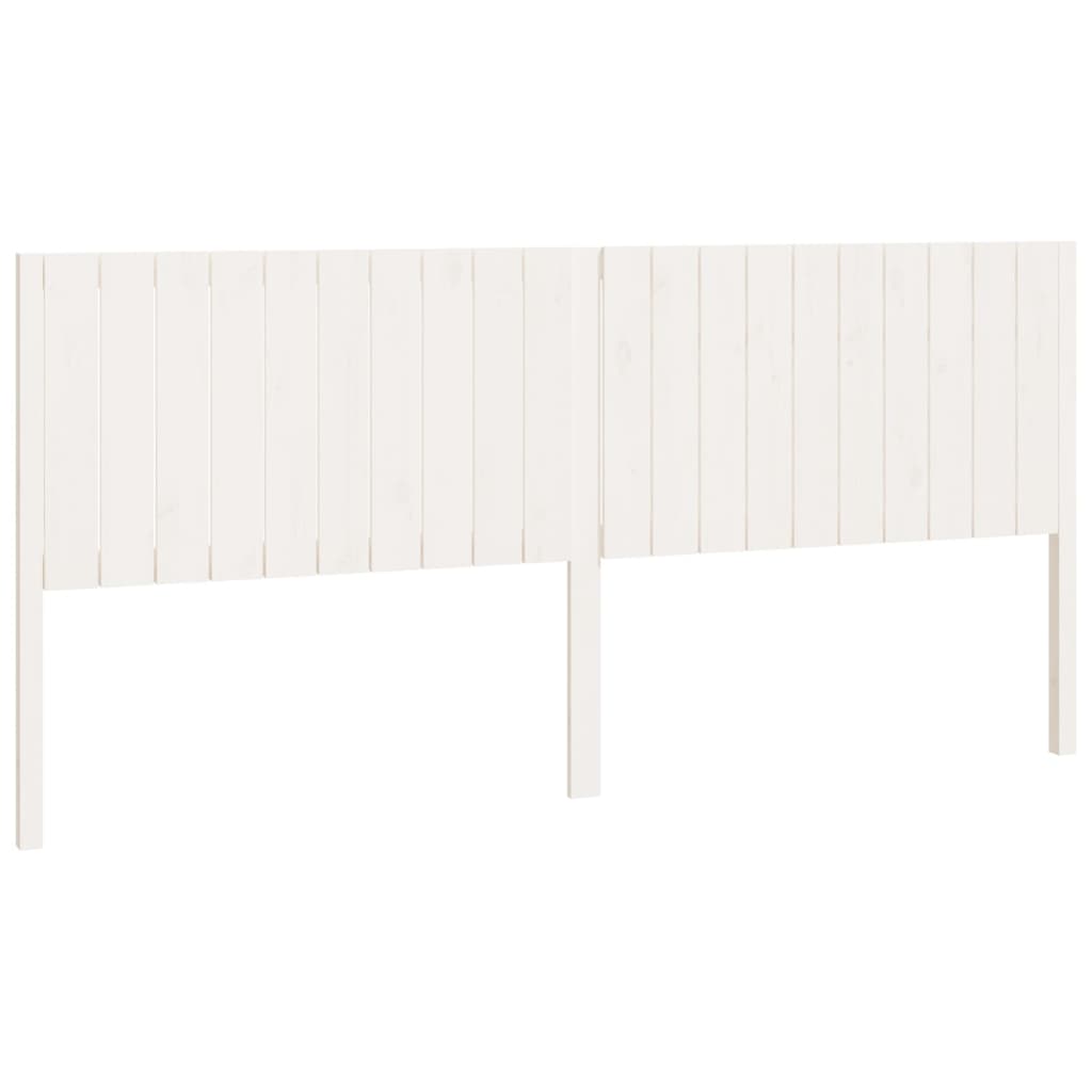 vidaXL Tăblie de pat, alb, 205,5x4x100 cm, lemn masiv de pin