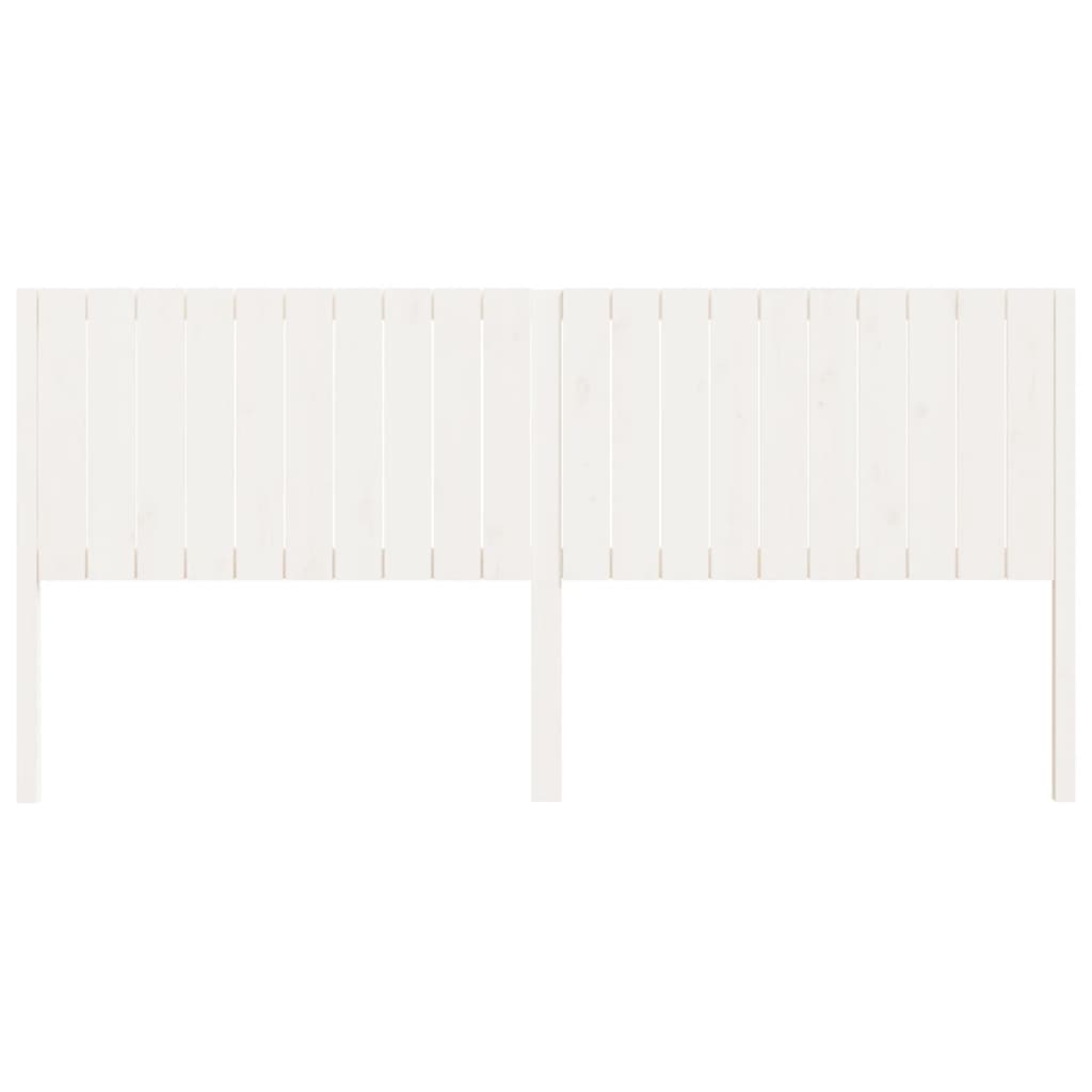 vidaXL Tăblie de pat, alb, 205,5x4x100 cm, lemn masiv de pin