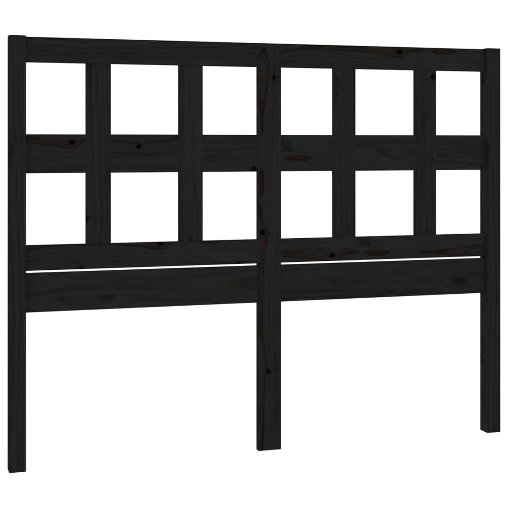 vidaXL Tăblie de pat, negru, 165,5x4x100 cm, lemn masiv de pin