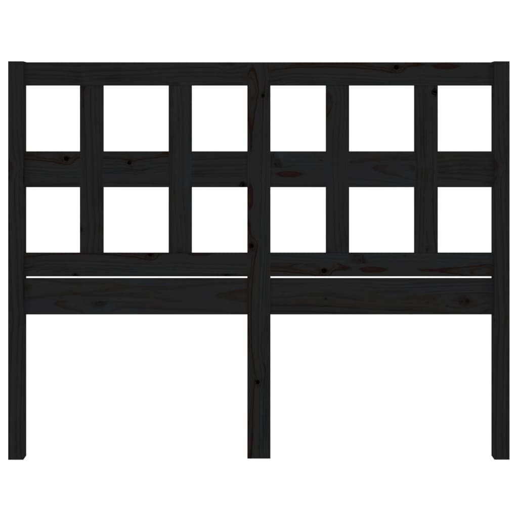 vidaXL Tăblie de pat, negru, 185,5x4x100 cm, lemn masiv de pin
