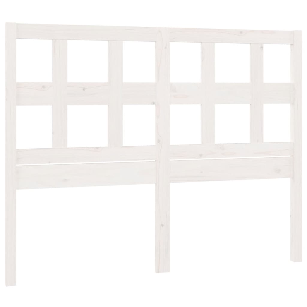 vidaXL Tăblie de pat, alb, 205,5x4x100 cm, lemn masiv de pin