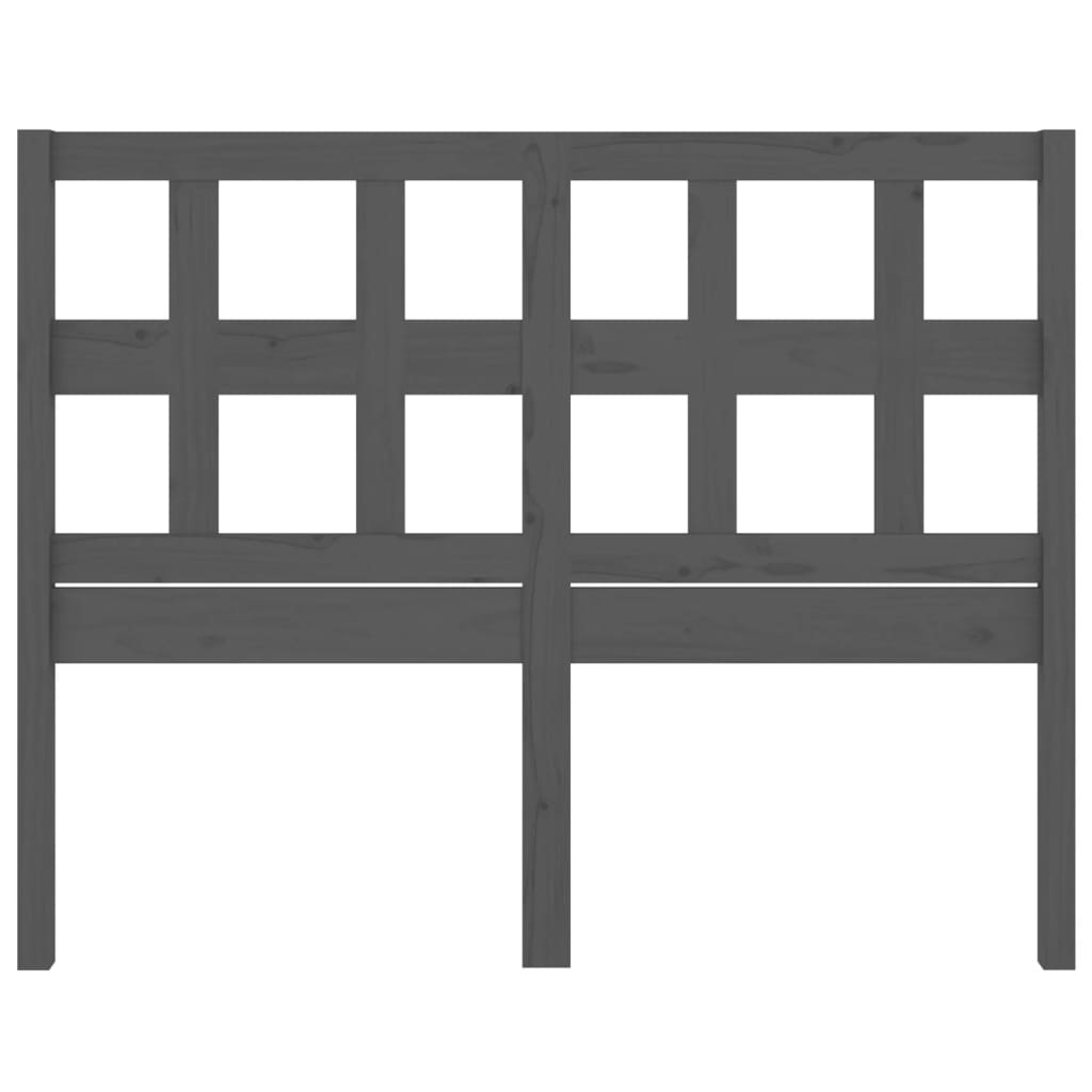 vidaXL Tăblie de pat, gri, 205,5x4x100 cm, lemn masiv de pin