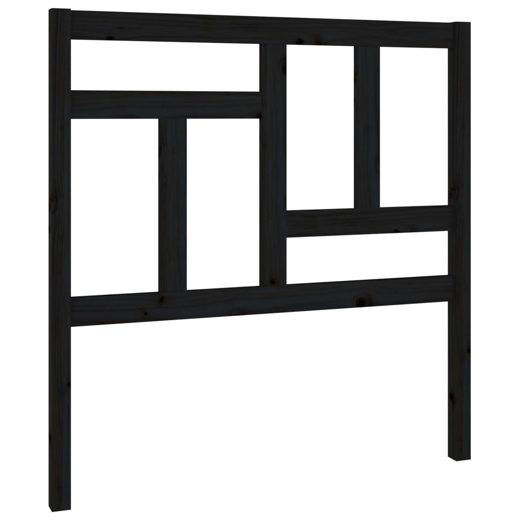 vidaXL Tăblie de pat, negru, 95,5x4x100 cm, lemn masiv de pin