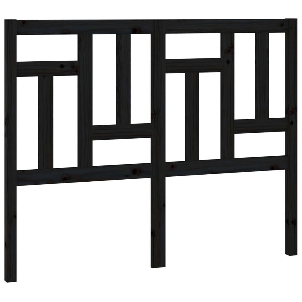 vidaXL Tăblie de pat, negru, 205,5x4x100 cm, lemn masiv de pin