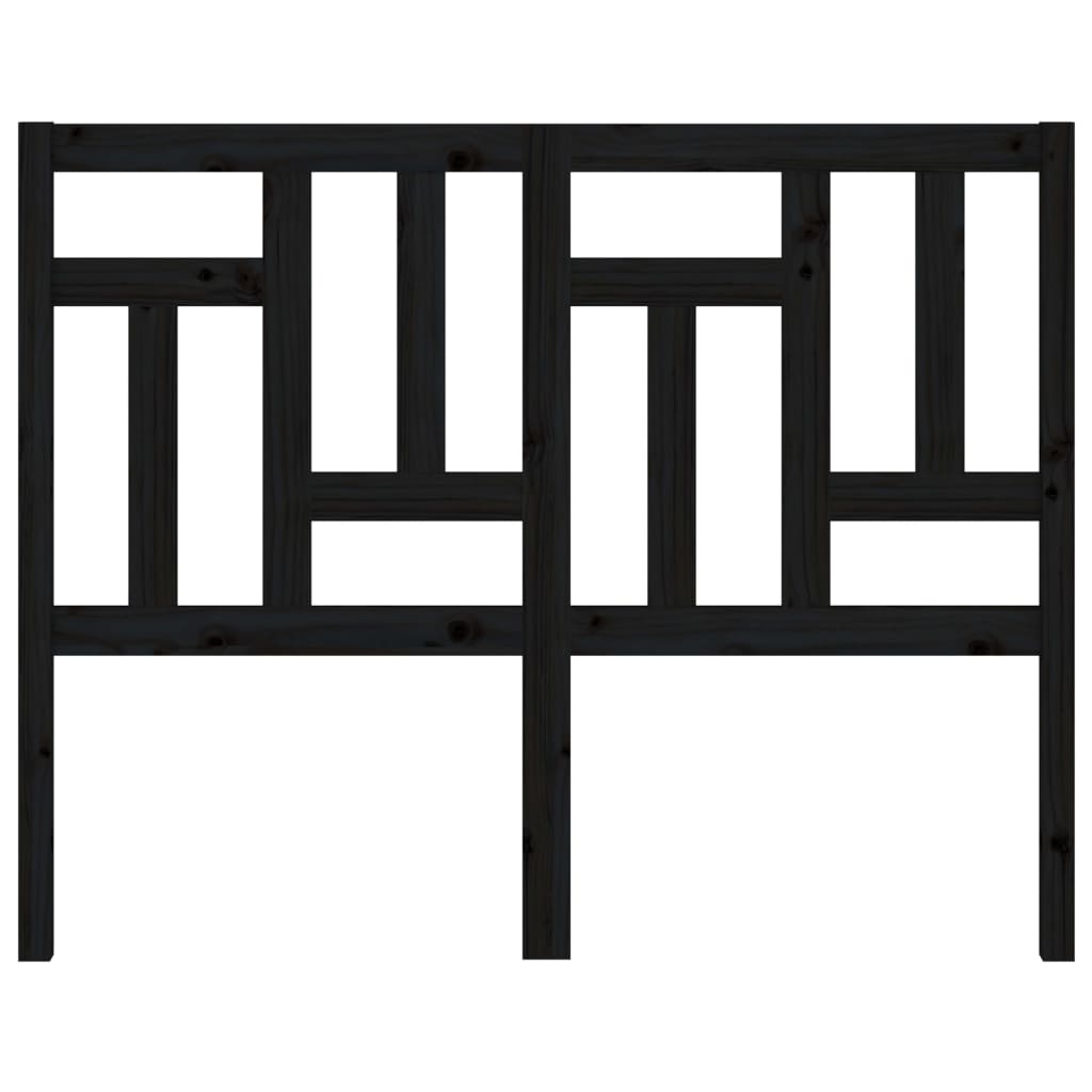 vidaXL Tăblie de pat, negru, 205,5x4x100 cm, lemn masiv de pin