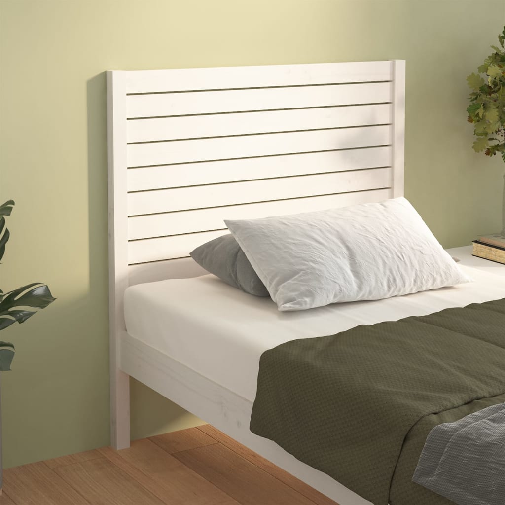 vidaXL Tăblie de pat, alb, 81x4x100 cm, lemn masiv de pin