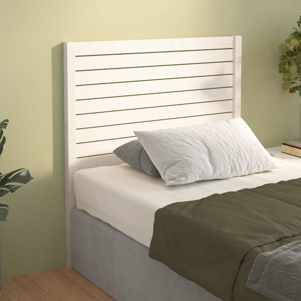 vidaXL Tăblie de pat, alb, 96x4x100 cm, lemn masiv de pin vidaXL Tăblie de pat, alb, 96x4x100 cm, lemn masiv de pin