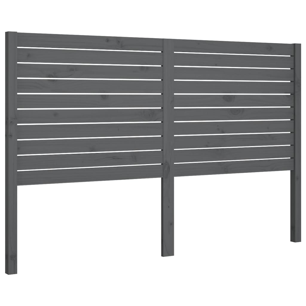 vidaXL Tăblie de pat, gri, 126x4x100 cm, lemn masiv de pin vidaXL Tăblie de pat, gri, 126x4x100 cm, lemn masiv de pin