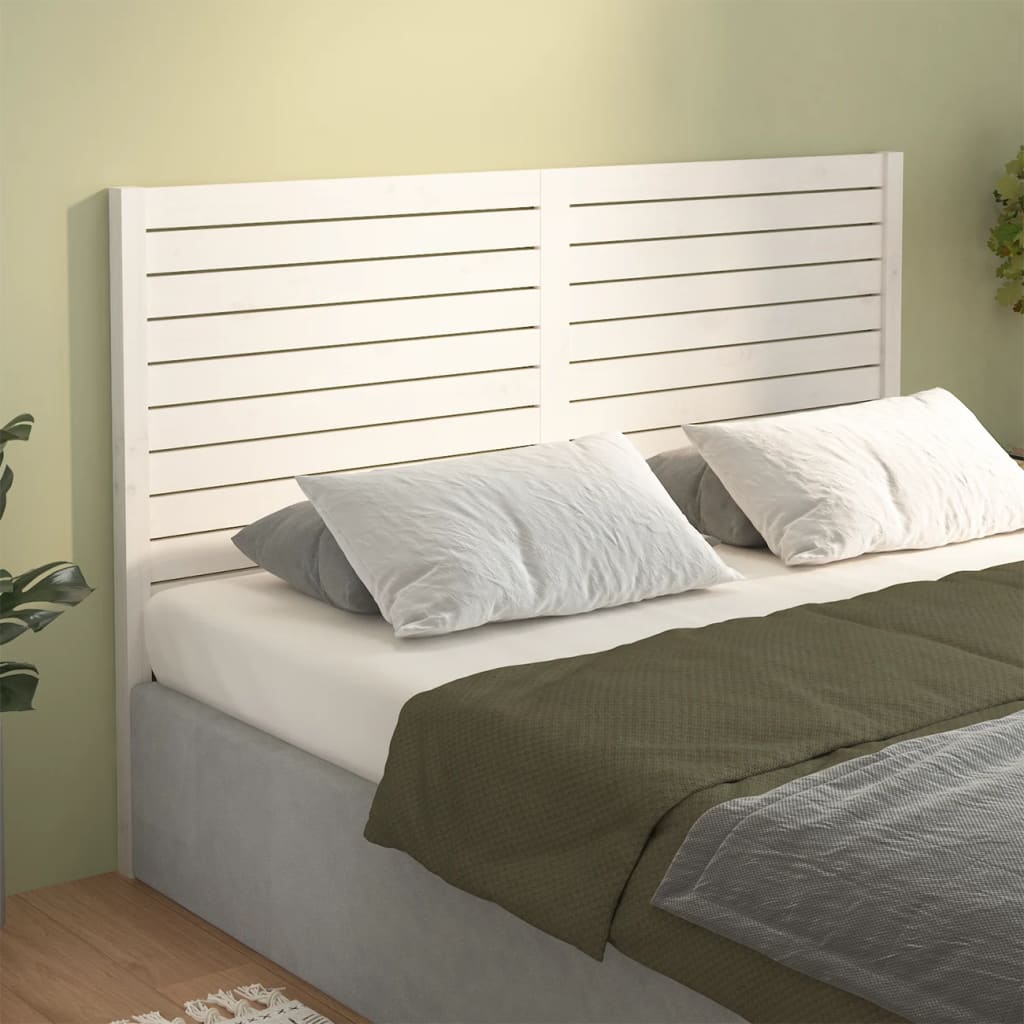 vidaXL Tăblie de pat, alb, 146x4x100 cm, lemn masiv de pin vidaXL Tăblie de pat, alb, 146x4x100 cm, lemn masiv de pin