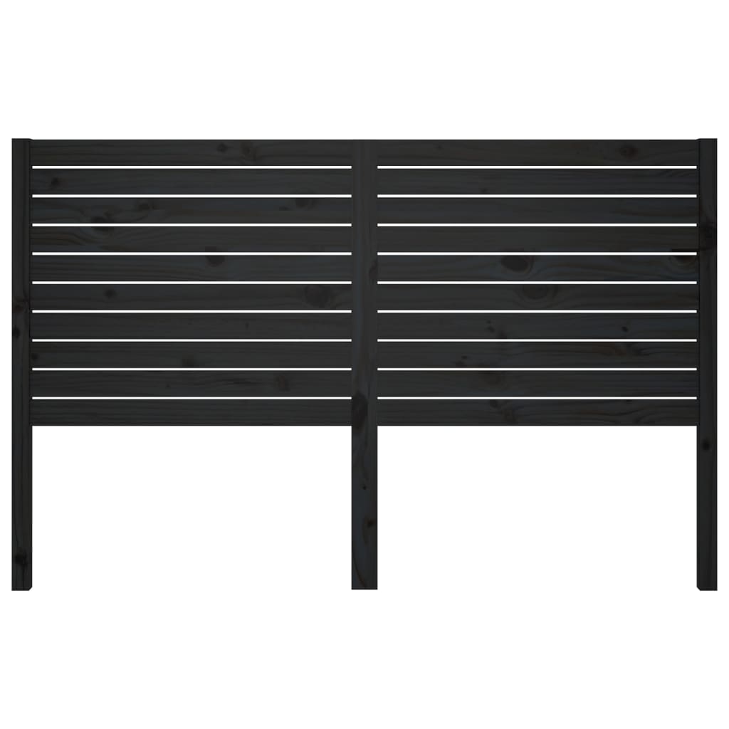 vidaXL Tăblie de pat, negru, 166x4x100 cm, lemn masiv de pin