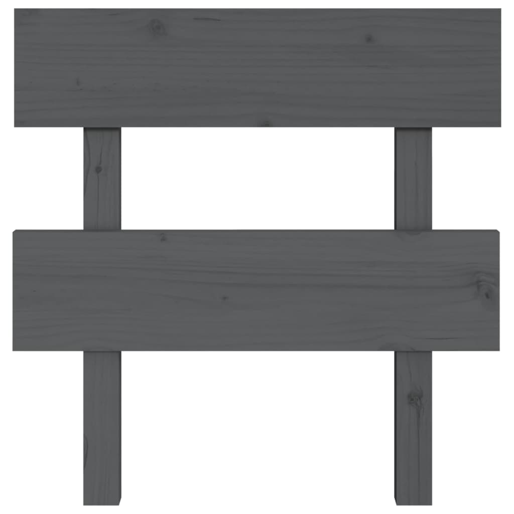 vidaXL Tăblie de pat, gri, 78,5x3x81 cm, lemn masiv de pin