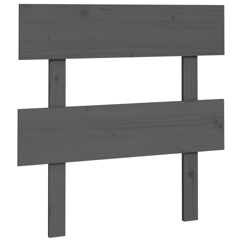 vidaXL Tăblie de pat, gri, 93,5x3x81 cm, lemn masiv de pin