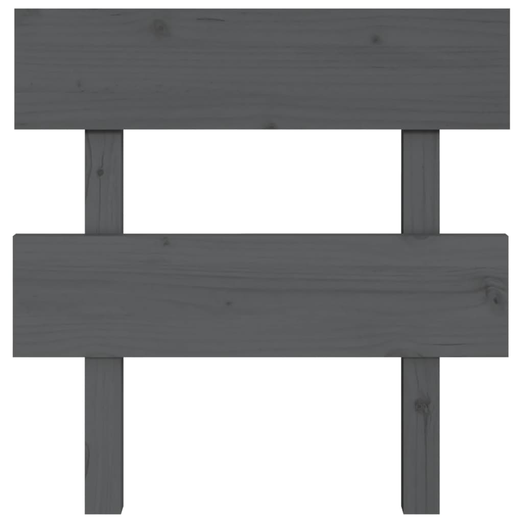 vidaXL Tăblie de pat, gri, 93,5x3x81 cm, lemn masiv de pin