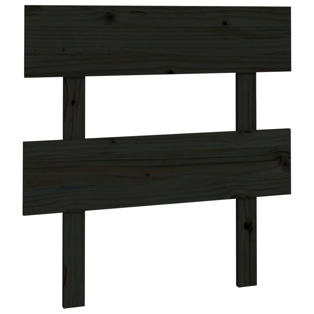 vidaXL Tăblie de pat, negru, 93,5x3x81 cm, lemn masiv de pin
