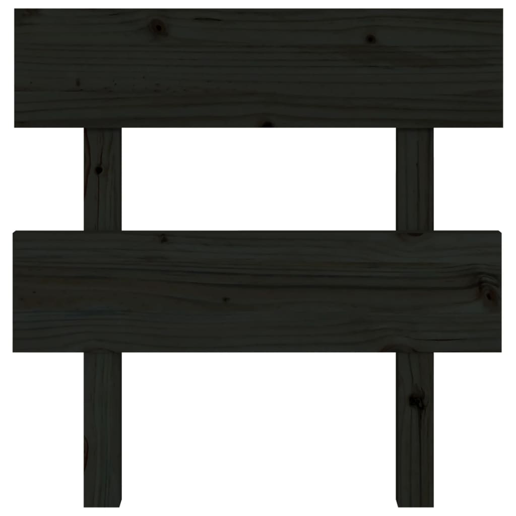 vidaXL Tăblie de pat, negru, 93,5x3x81 cm, lemn masiv de pin