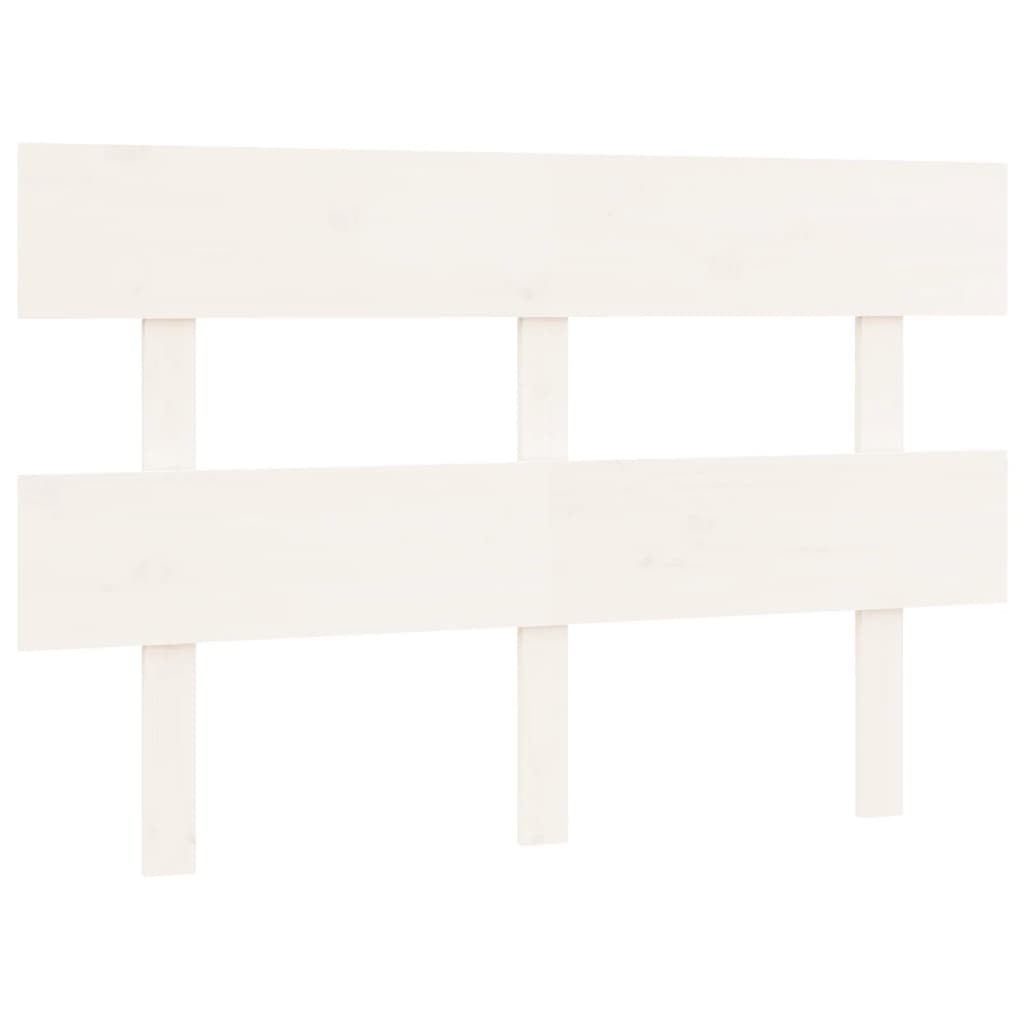 vidaXL Tăblie de pat, alb, 124x3x81 cm, lemn masiv de pin