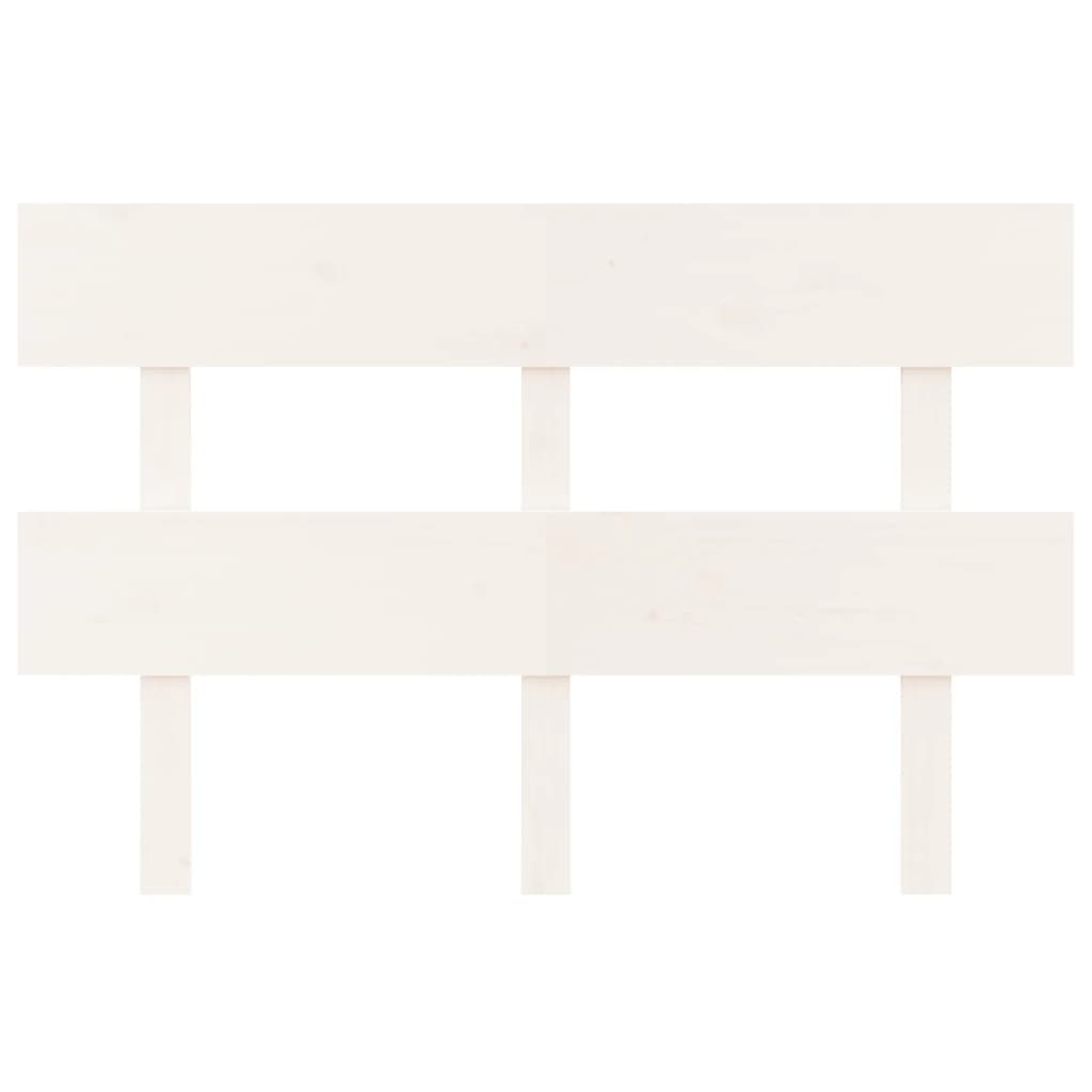 vidaXL Tăblie de pat, alb, 124x3x81 cm, lemn masiv de pin