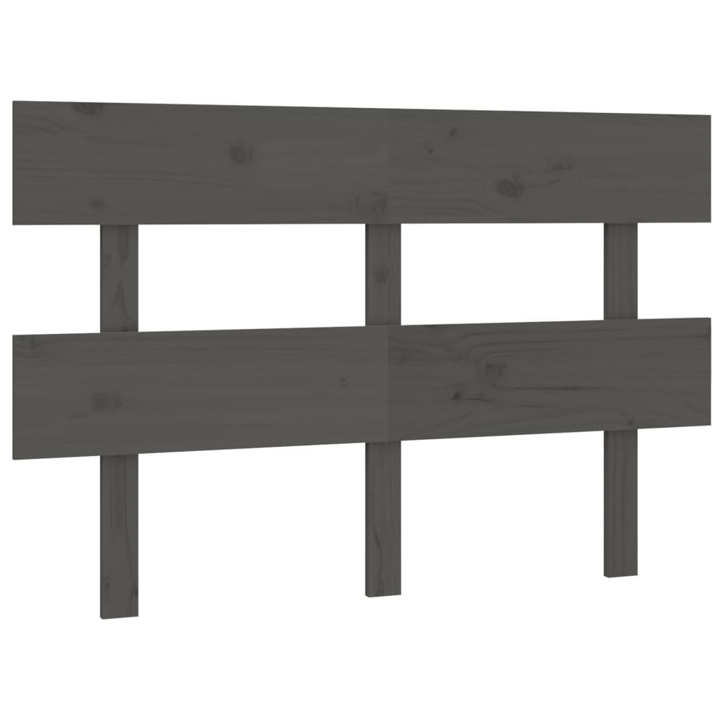 vidaXL Tăblie de pat, gri, 124x3x81 cm, lemn masiv de pin vidaXL Tăblie de pat, gri, 124x3x81 cm, lemn masiv de pin