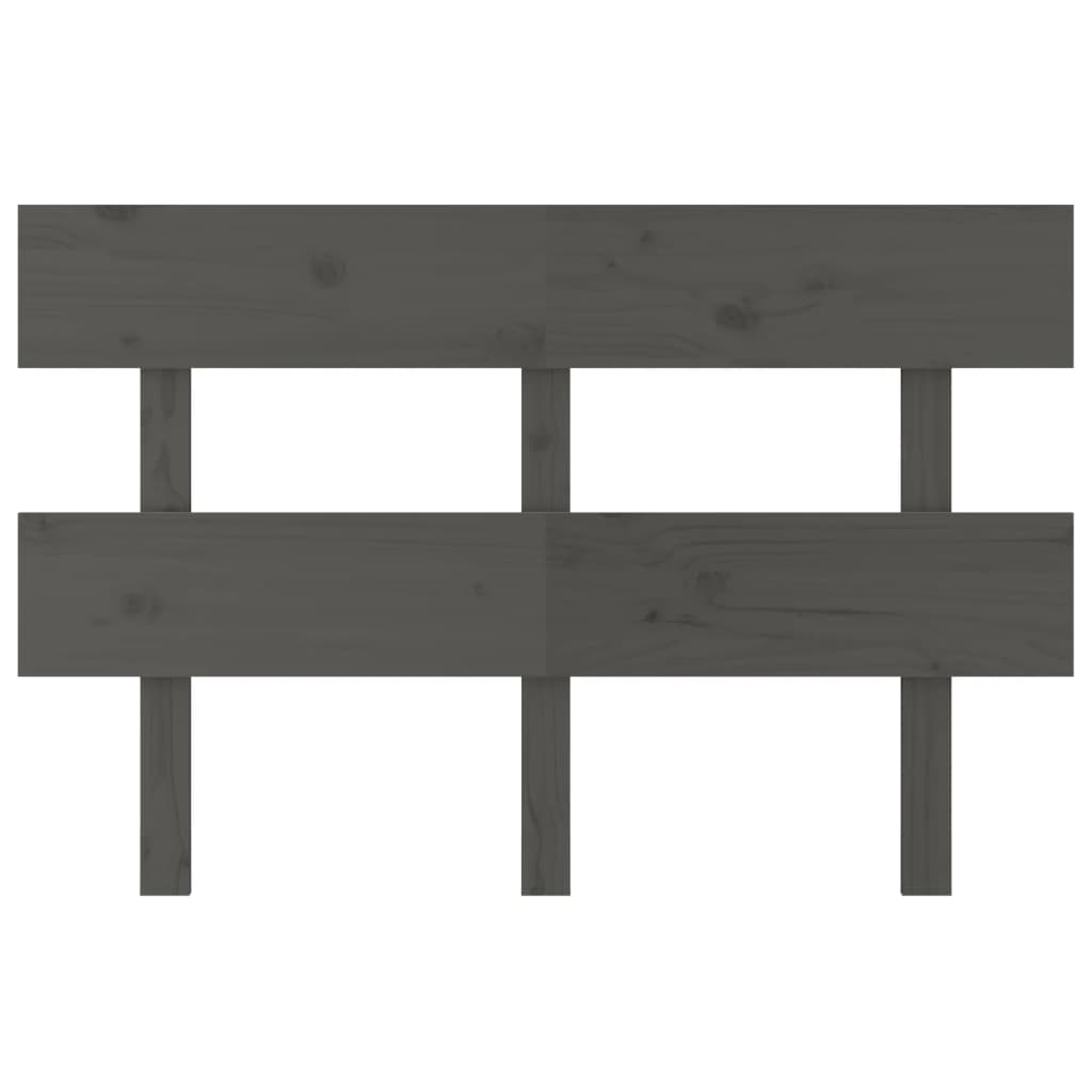 vidaXL Tăblie de pat, gri, 124x3x81 cm, lemn masiv de pin vidaXL Tăblie de pat, gri, 124x3x81 cm, lemn masiv de pin