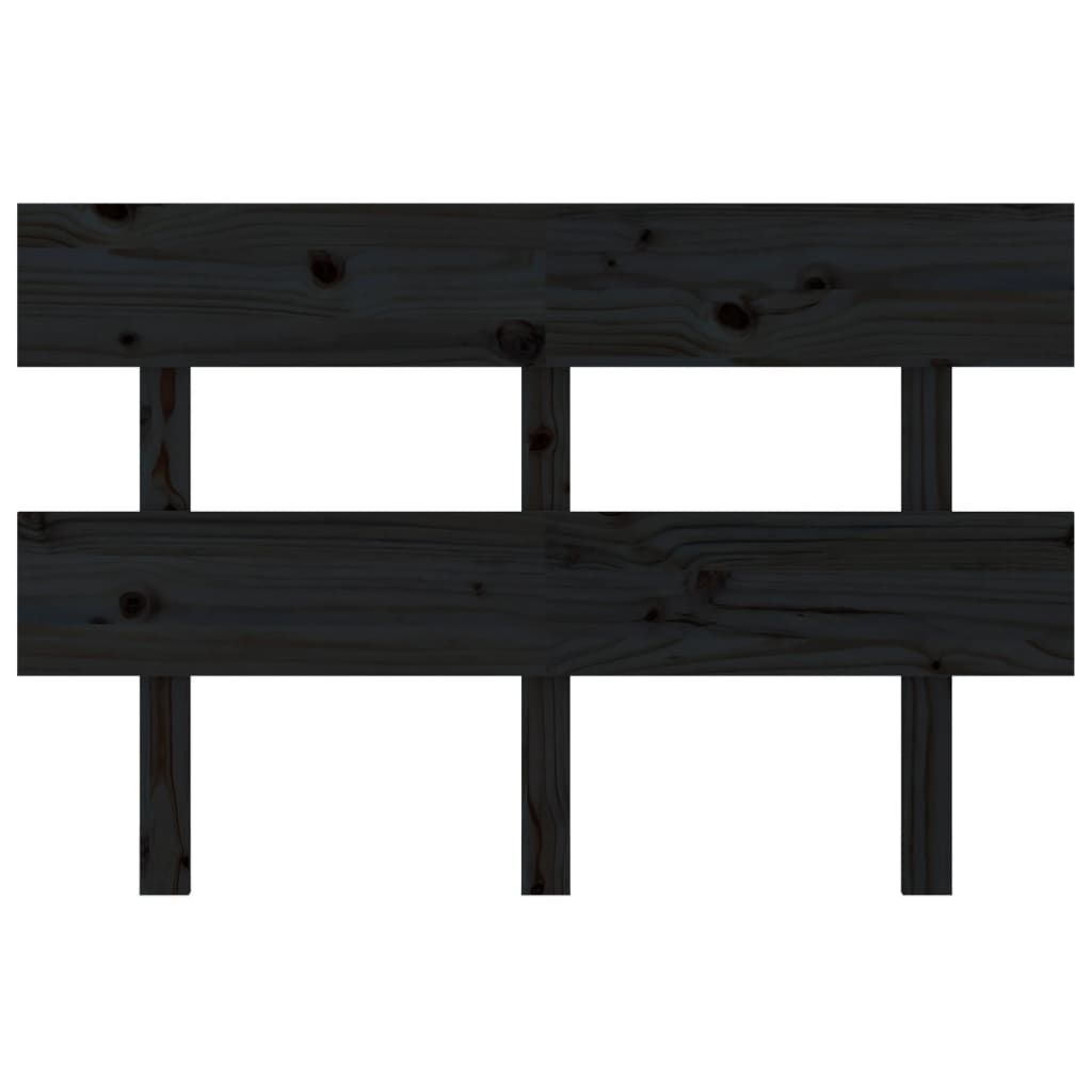 vidaXL Tăblie de pat, negru, 124x3x81 cm, lemn masiv de pin vidaXL Tăblie de pat, negru, 124x3x81 cm, lemn masiv de pin