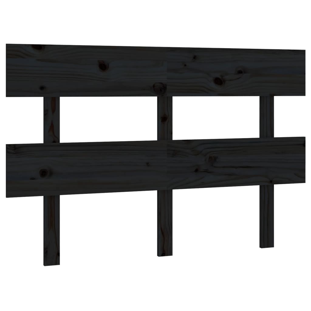 vidaXL Tăblie de pat, negru, 138x3x81 cm, lemn masiv de pin vidaXL Tăblie de pat, negru, 138x3x81 cm, lemn masiv de pin