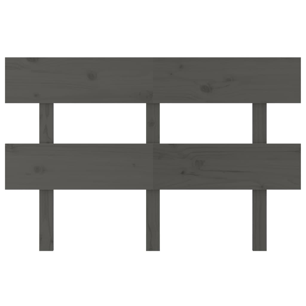 vidaXL Tăblie de pat, gri, 144x3x81 cm, lemn masiv de pin