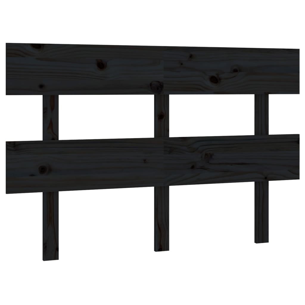 vidaXL Tăblie de pat, negru, 144x3x81 cm, lemn masiv de pin vidaXL Tăblie de pat, negru, 144x3x81 cm, lemn masiv de pin