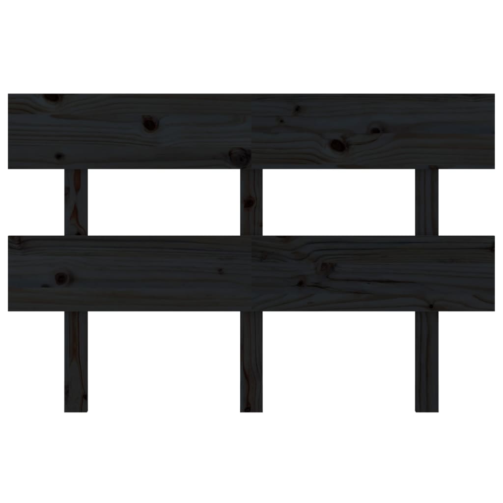 vidaXL Tăblie de pat, negru, 144x3x81 cm, lemn masiv de pin vidaXL Tăblie de pat, negru, 144x3x81 cm, lemn masiv de pin
