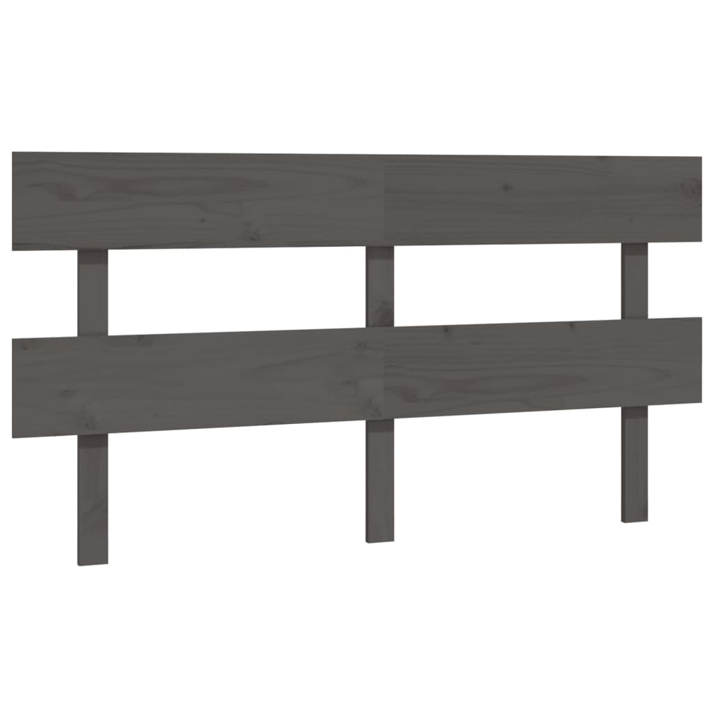 vidaXL Tăblie de pat, gri, 154x3x81 cm, lemn masiv de pin