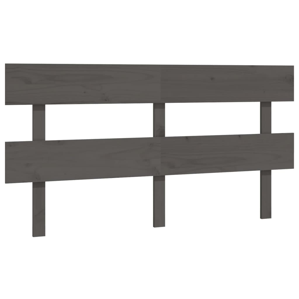 vidaXL Tăblie de pat, gri, 164x3x81 cm, lemn masiv de pin