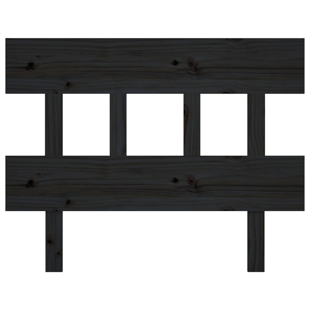 vidaXL Tăblie de pat, negru, 78,5x3x81 cm, lemn masiv de pin