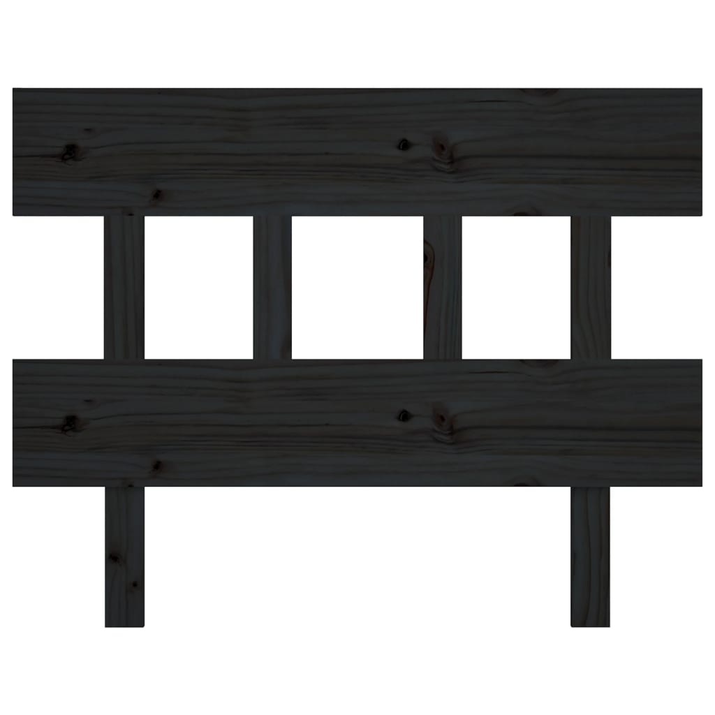 vidaXL Tăblie de pat, negru, 93,5x3x81 cm, lemn masiv de pin