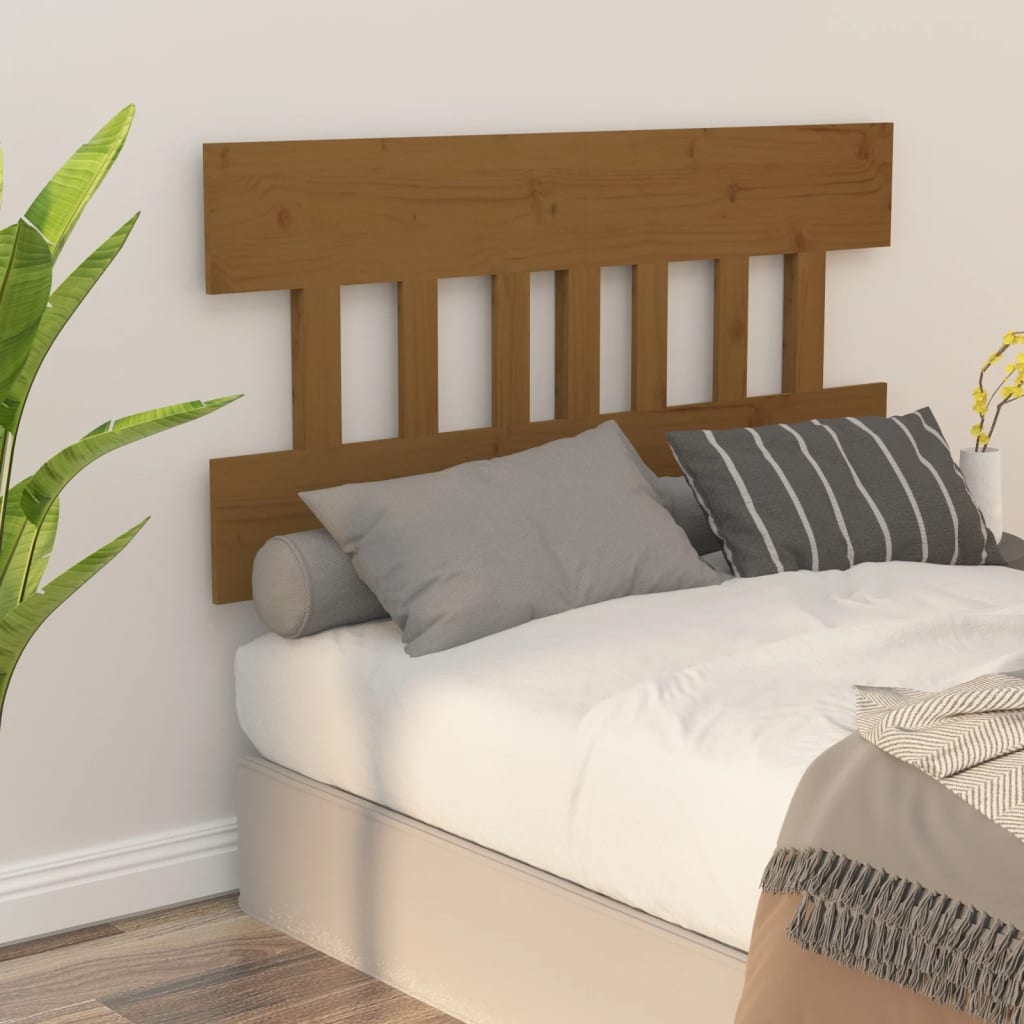 vidaXL Tăblie de pat, maro miere, 143,5x3x81 cm, lemn masiv de pin vidaXL Tăblie de pat, maro miere, 143,5x3x81 cm, lemn masiv de pin
