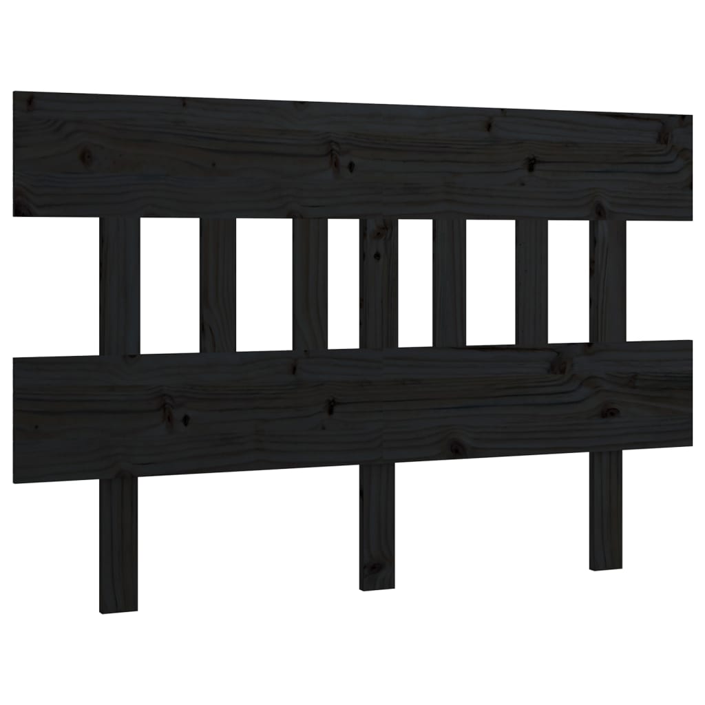 vidaXL Tăblie de pat, negru, 163,5x3x81 cm, lemn masiv de pin