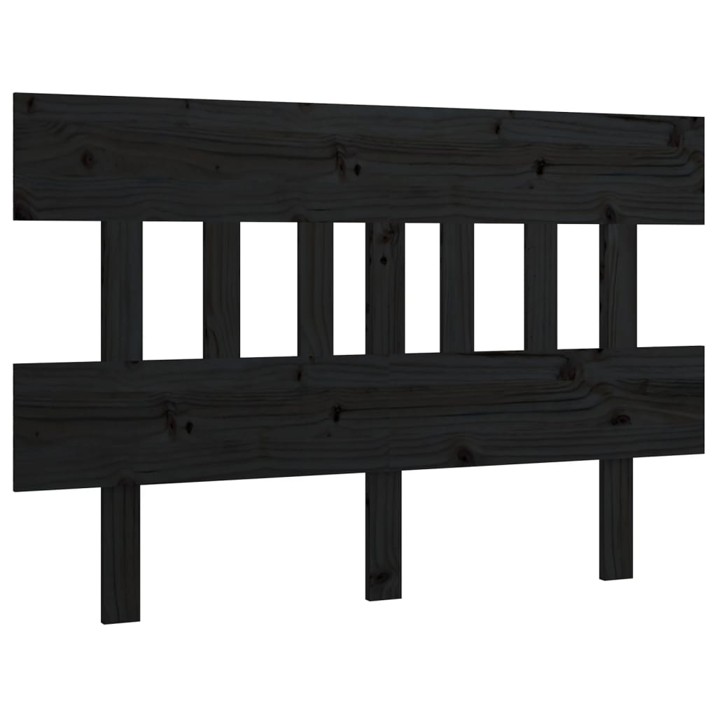 vidaXL Tăblie de pat, negru, 203,5x3x81 cm, lemn masiv de pin