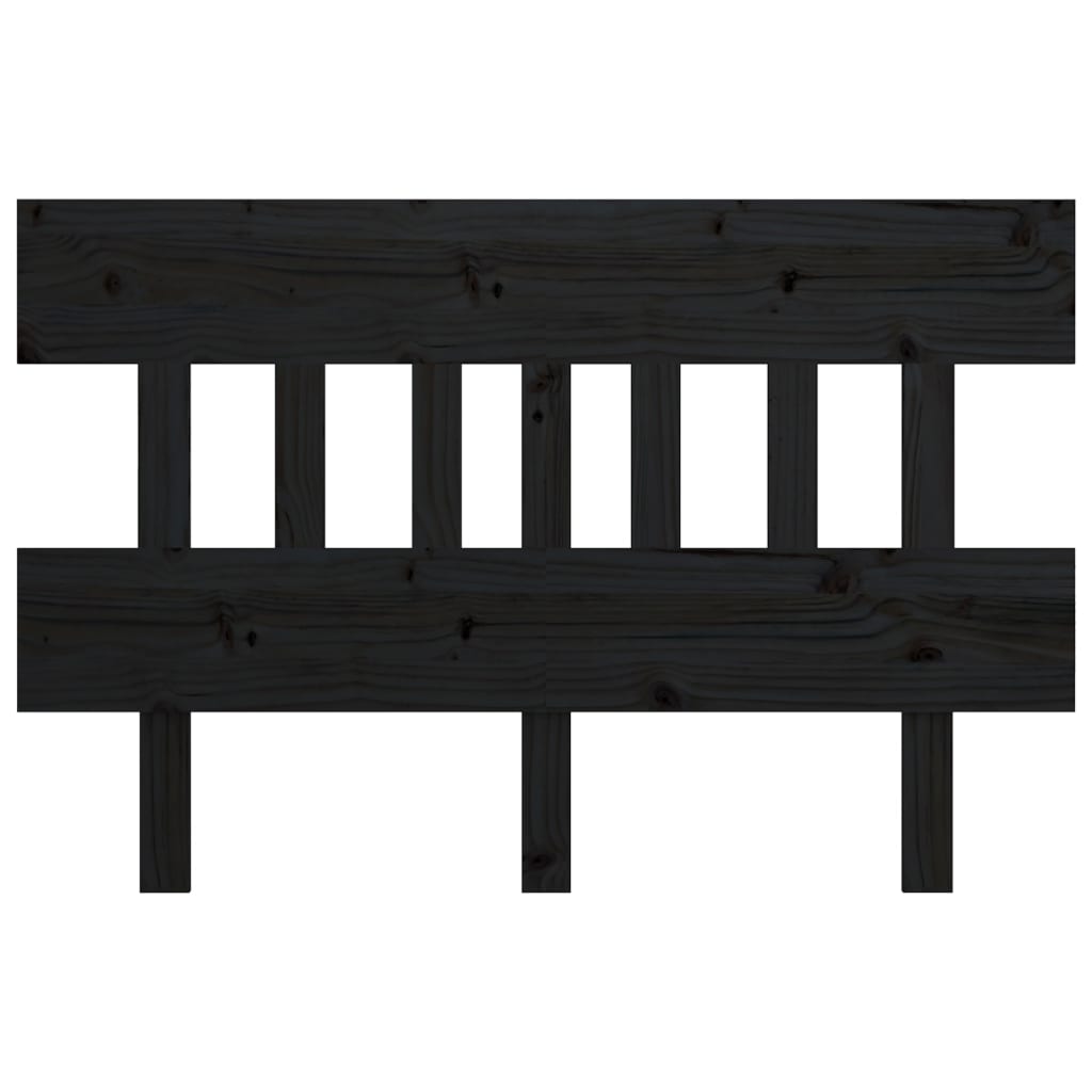 vidaXL Tăblie de pat, negru, 203,5x3x81 cm, lemn masiv de pin