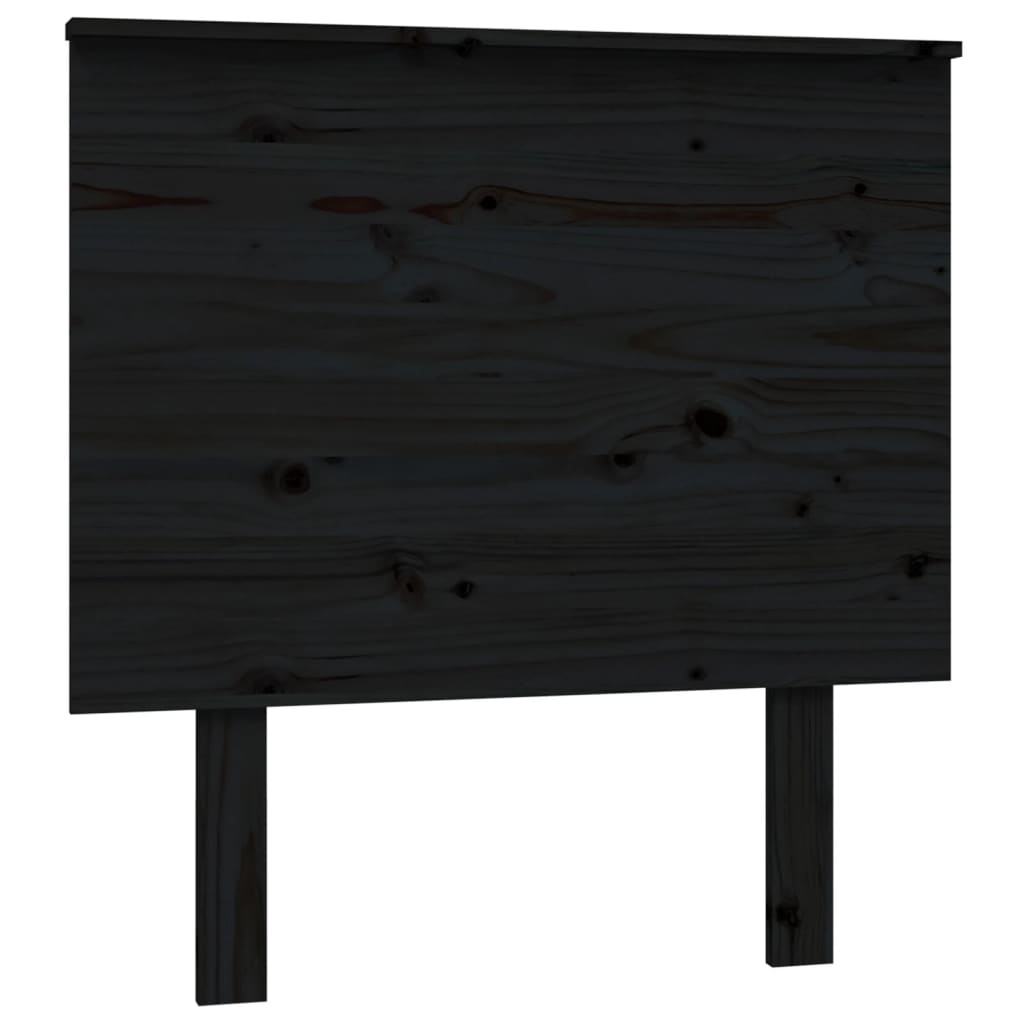 vidaXL Tăblie de pat, negru, 79x6x82,5 cm, lemn masiv de pin